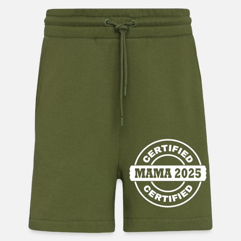 Mama 2025 - Short bio décontracté fabriqué en UE - MOSS GREEN
