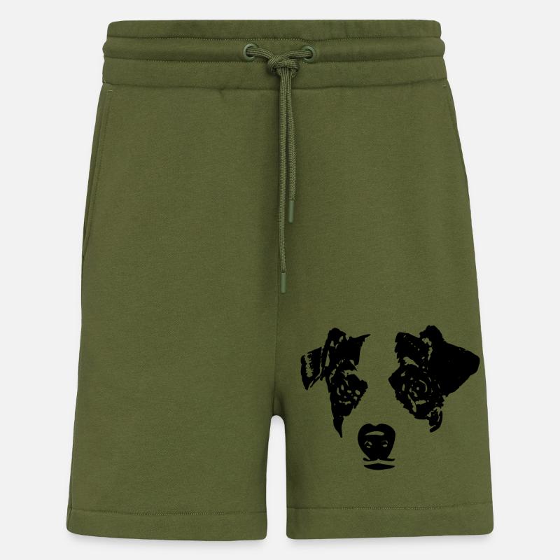 Idée cadeau t-shirt Jack Russel - Short bio décontracté fabriqué en UE - MOSS GREEN
