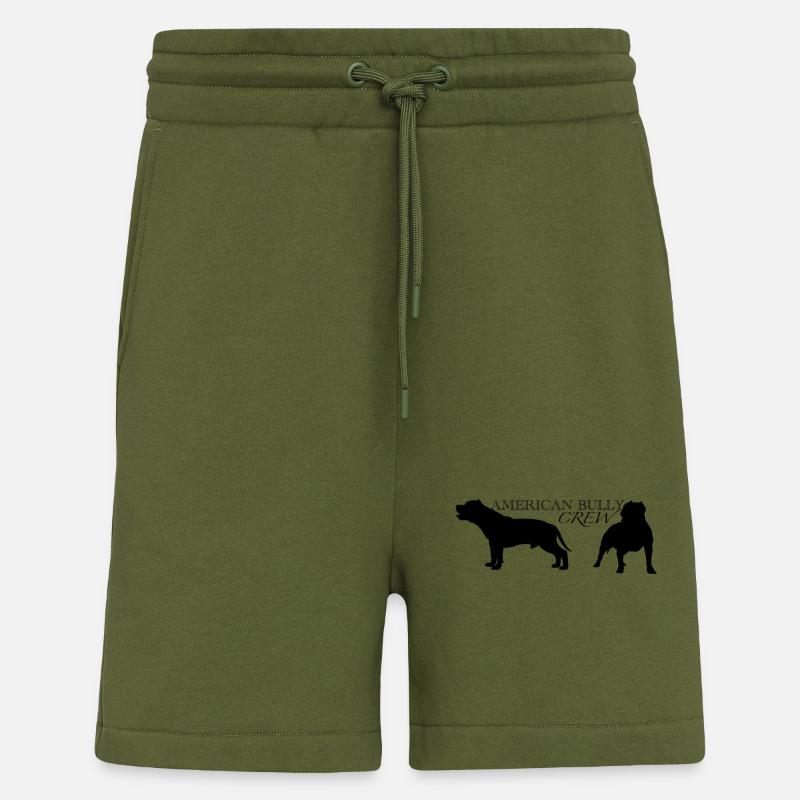 Amercian Bully Crew - Short bio décontracté fabriqué en UE - MOSS GREEN