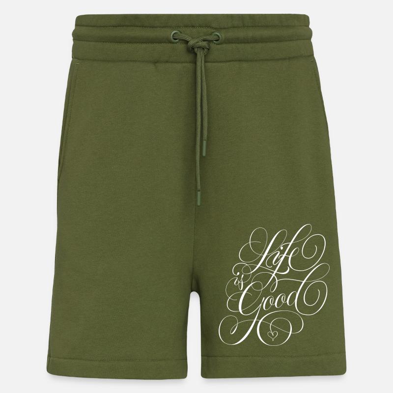 La vie est belle - Short bio décontracté fabriqué en UE - MOSS GREEN