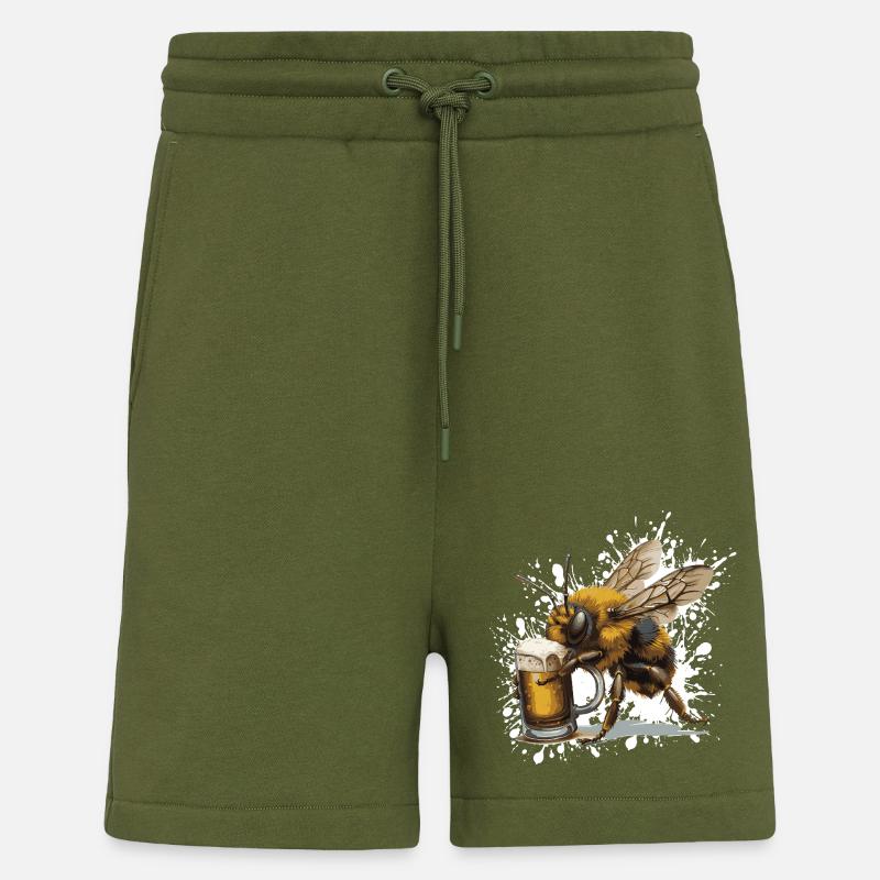 Biene Bier Lustig - Shorts - made by SPREAD - MOSS GREEN