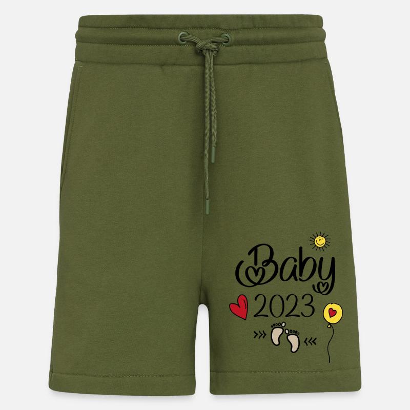 Bébé 2023 - Short bio décontracté fabriqué en UE - MOSS GREEN