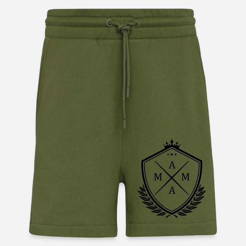 Écusson de maman - Short bio décontracté fabriqué en UE - MOSS GREEN