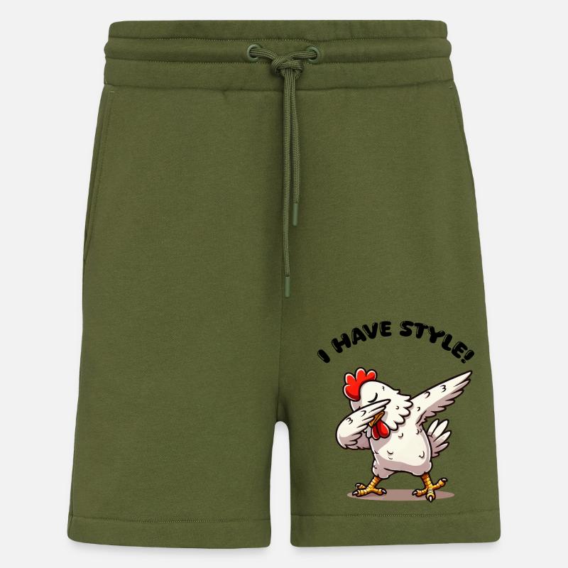 dabbing huhn - Shorts - made by SPREAD - MOSS GREEN