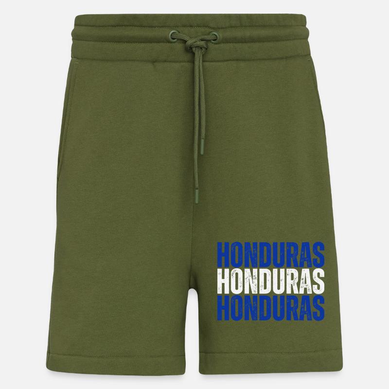 Drapeau du Honduras, fierté hondurienne - Short bio décontracté fabriqué en UE - MOSS GREEN