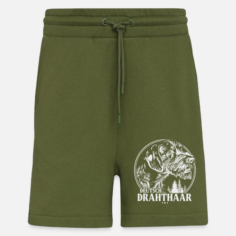 Allemand à poil dur - Short bio décontracté fabriqué en UE - MOSS GREEN