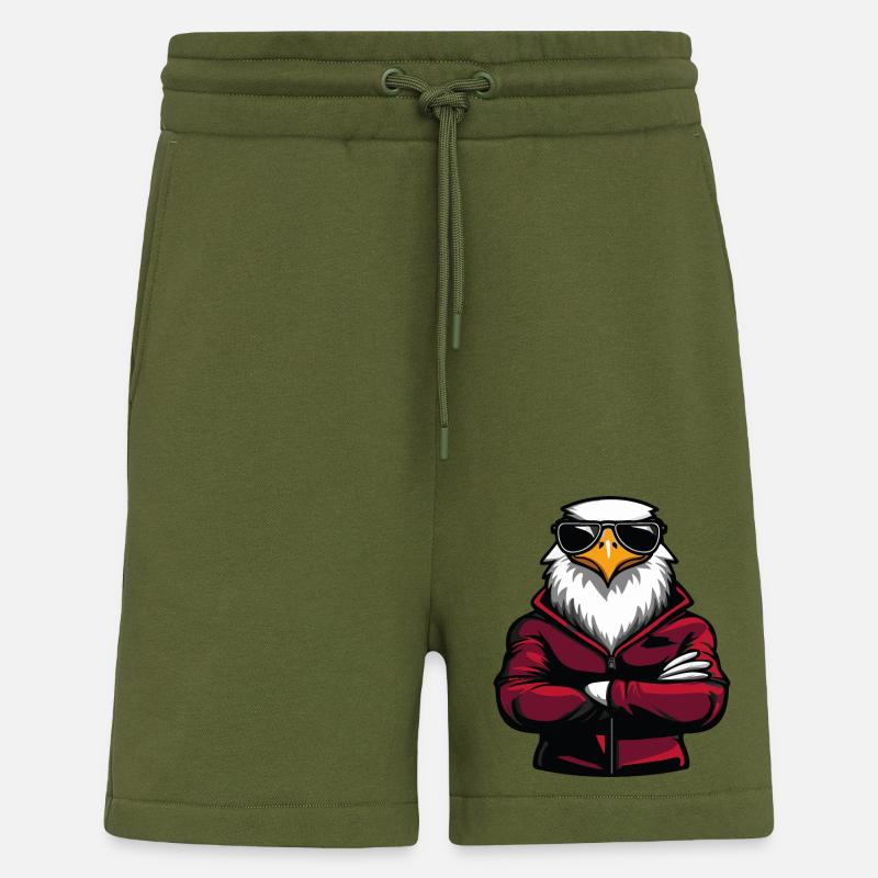 Eagle Comic - Shorts - made by SPREAD - MOSS GREEN