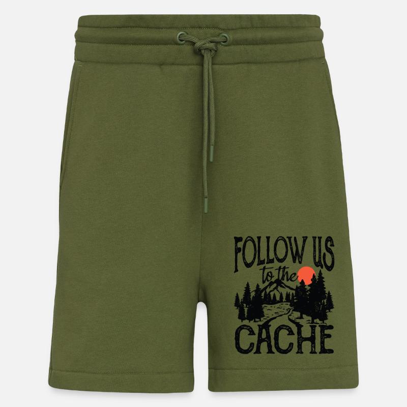 Suivez-nous dans le cache - Short bio décontracté fabriqué en UE - MOSS GREEN