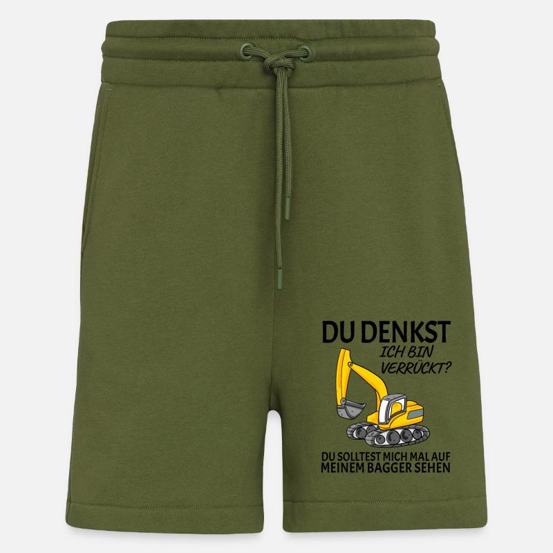 Baggerfahrer Bagger - Shorts - made by SPREAD - MOSS GREEN