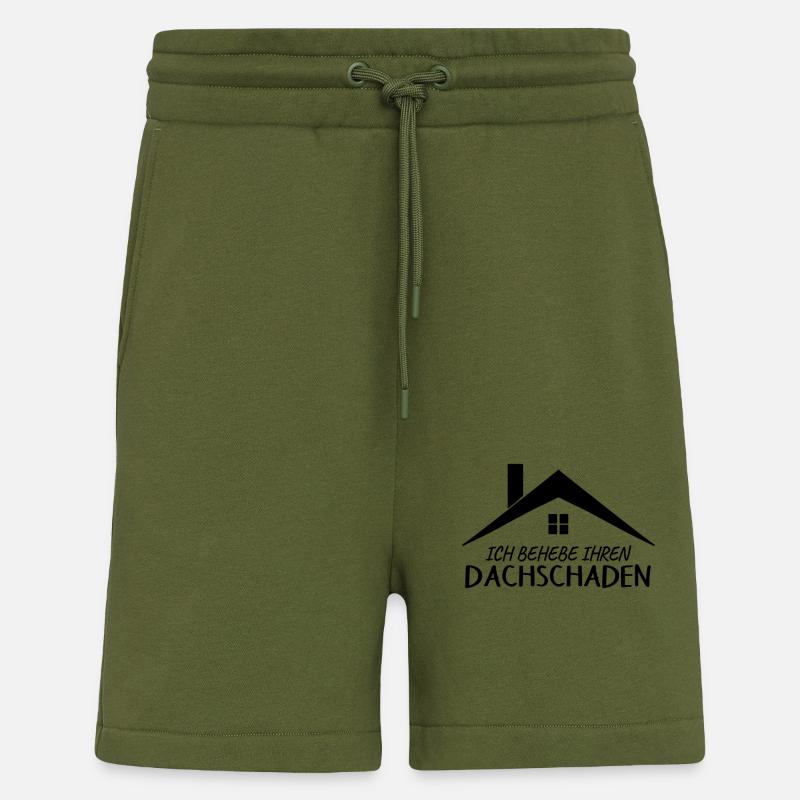 Dachdecker Spruch Provokant - Shorts - made by SPREAD - MOSS GREEN
