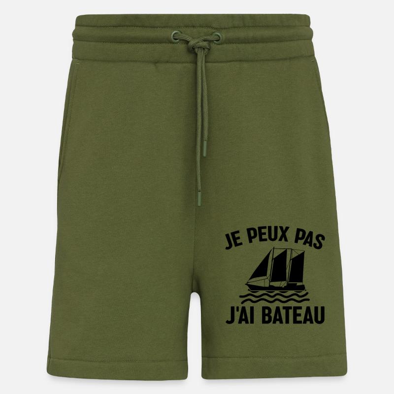 Je Peux Pas J'ai Bâteau - Short bio décontracté fabriqué en UE - MOSS GREEN