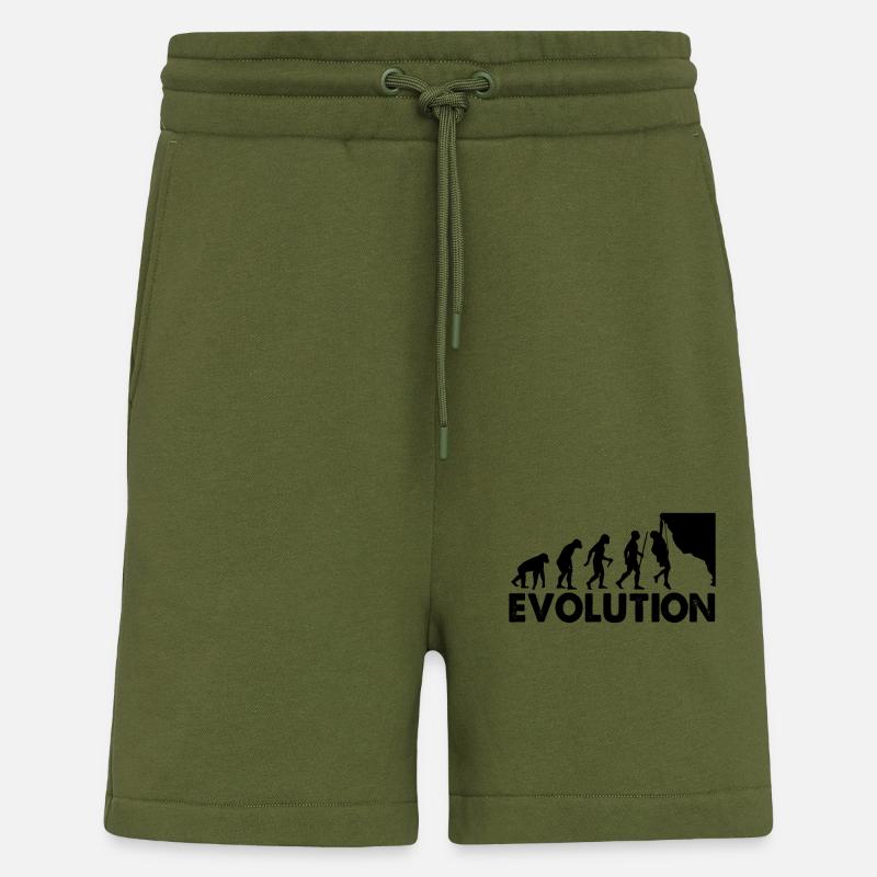 Climbing Evolution Escalade - Short bio décontracté fabriqué en UE - MOSS GREEN