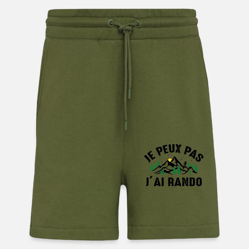 Je Peux Pas J'ai Rando - Short bio décontracté fabriqué en UE - MOSS GREEN