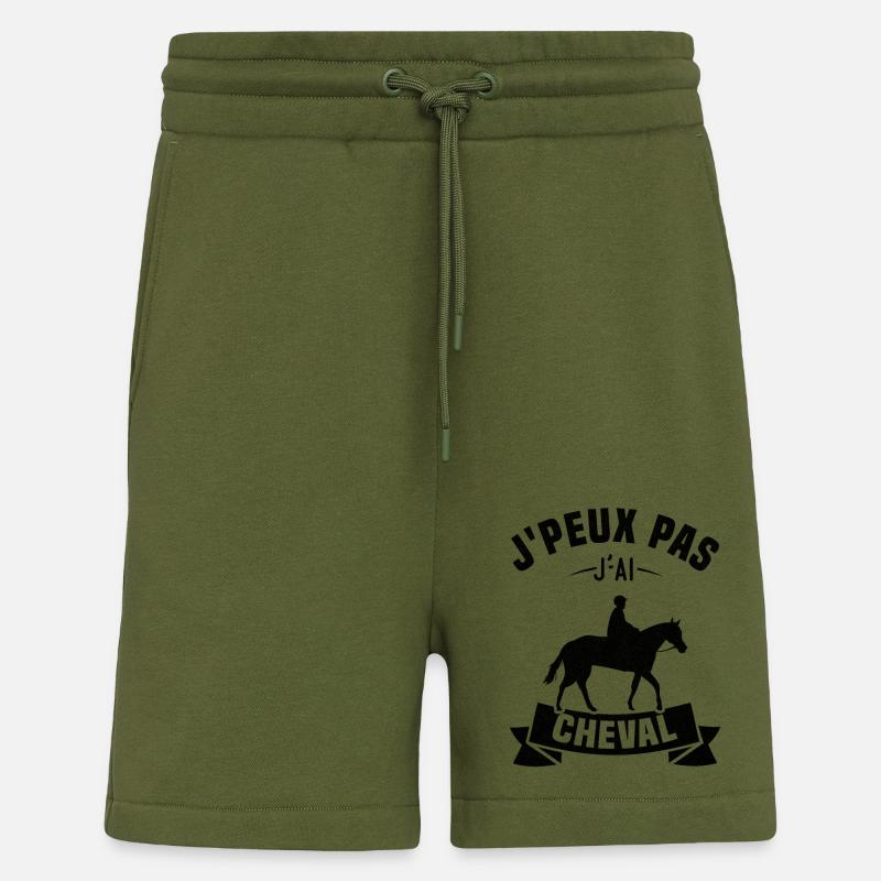 J'peux pas j'ai cheval - Short bio décontracté fabriqué en UE - MOSS GREEN