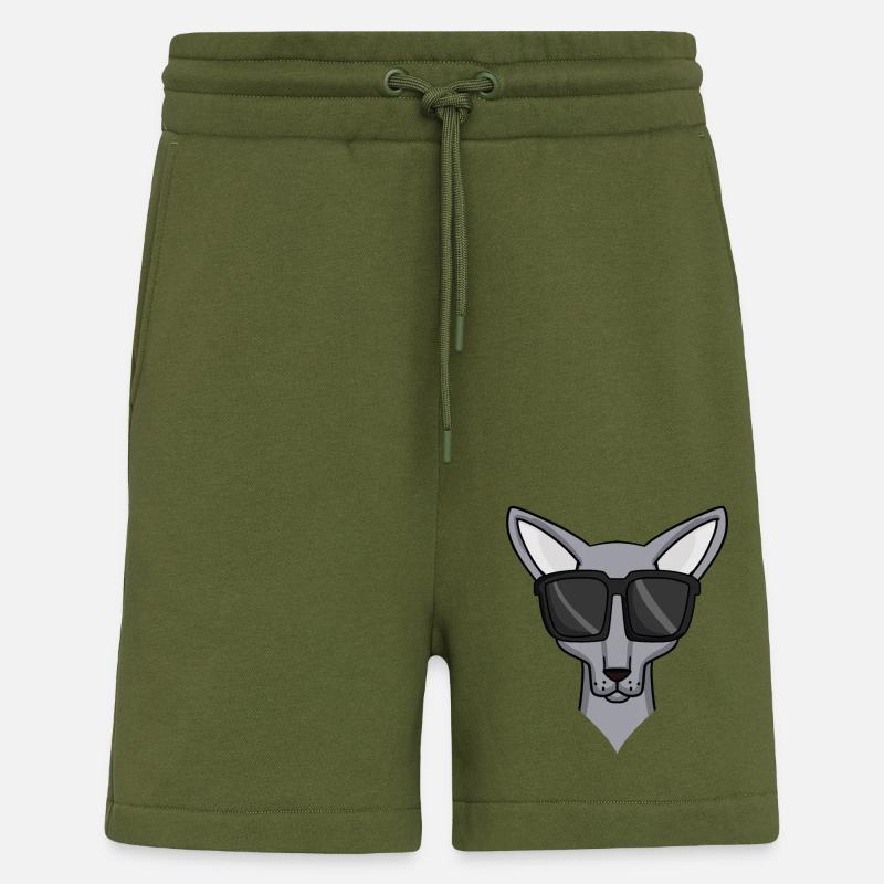 Sphynx Katze mit Sonnenbrille - Shorts - made by SPREAD - MOSS GREEN