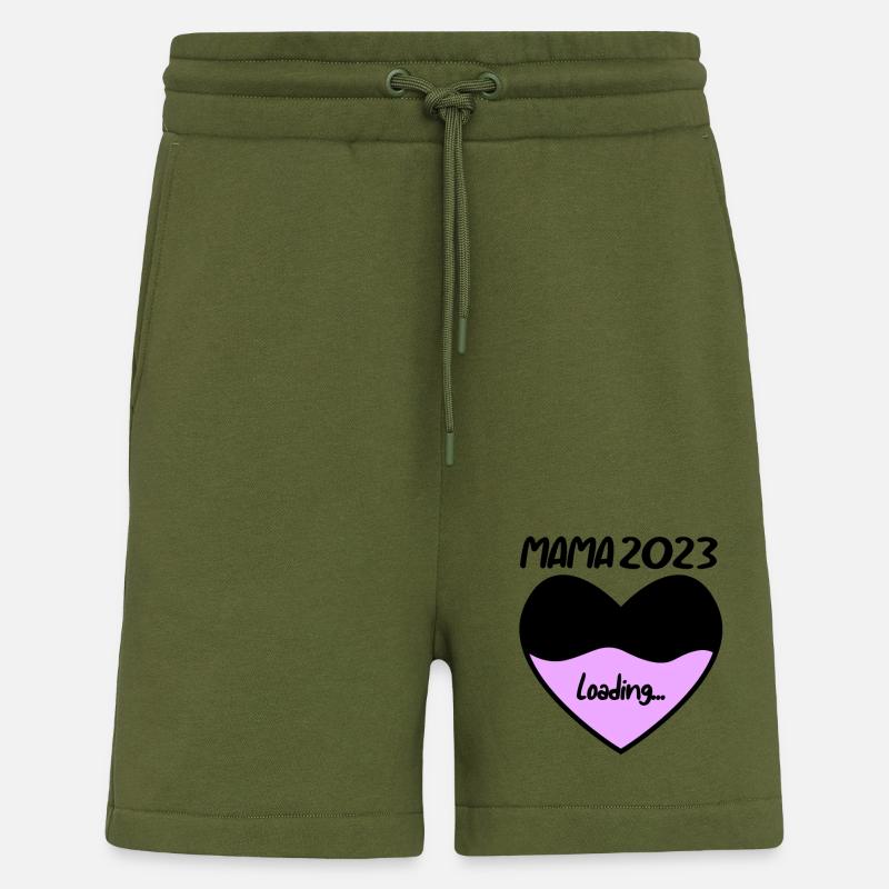 Maman 2023 Mère Grossesse Enceinte - Short bio décontracté fabriqué en UE - MOSS GREEN
