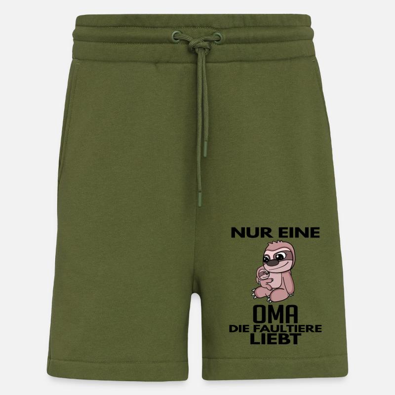 Oma Großmutter Faultier - Shorts - made by SPREAD - MOSS GREEN