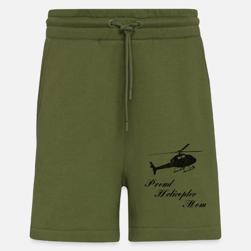 Helikopter Mom immer gut aufpassen - Shorts - made by SPREAD - MOSS GREEN