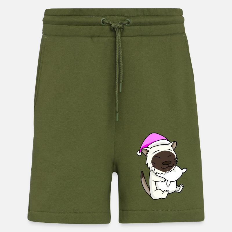 Katze Katzenrasse Birma - Shorts - made by SPREAD - MOSS GREEN