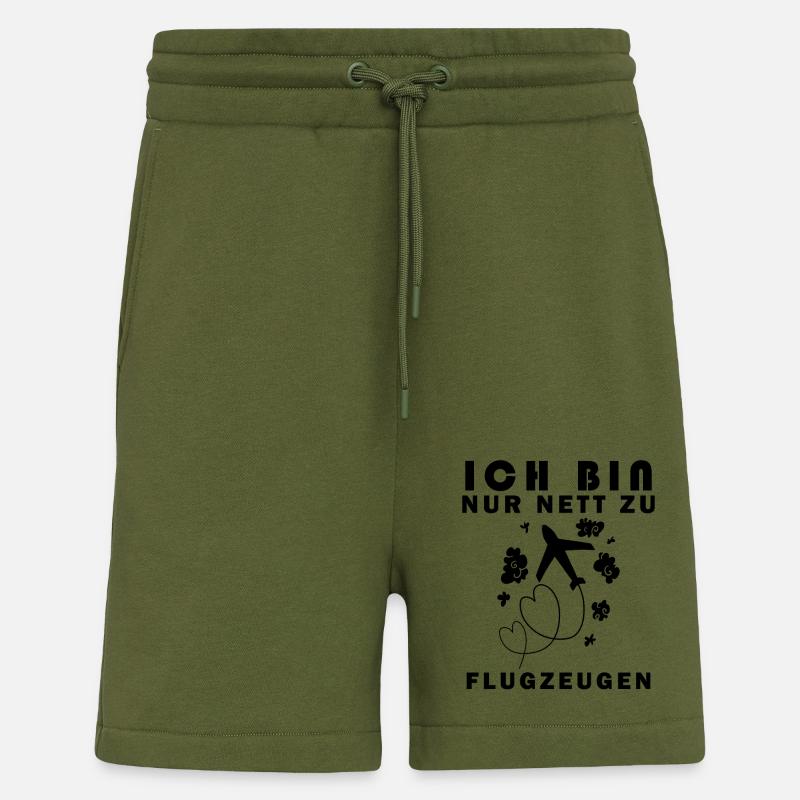 Flugzeug Spruch Geschenk - Shorts - made by SPREAD - MOSS GREEN
