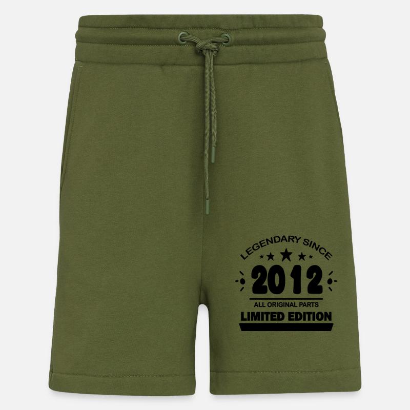 Année de construction 2012 Dicton - Short bio décontracté fabriqué en UE - MOSS GREEN