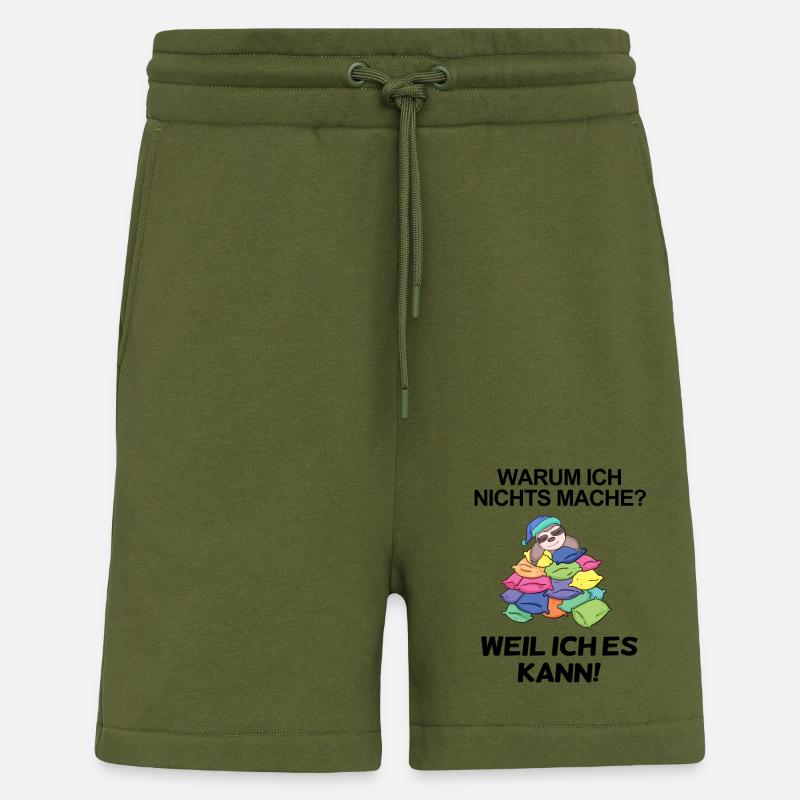 Lustiger Spruch - Nichts machen - Shorts - made by SPREAD - MOSS GREEN