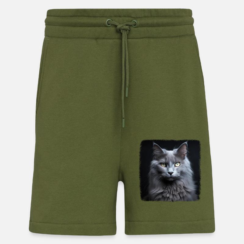 Chaton Nebelung Chat Nebelung - Short bio décontracté fabriqué en UE - MOSS GREEN