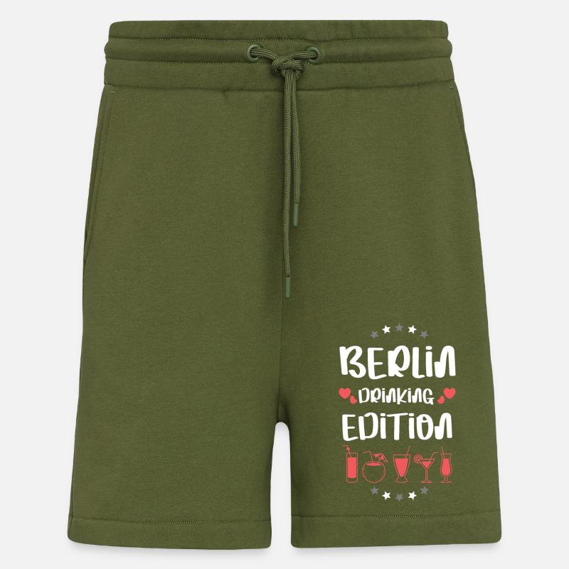Berlin Drinking Team - Shorts - made by SPREAD - MOSS GREEN