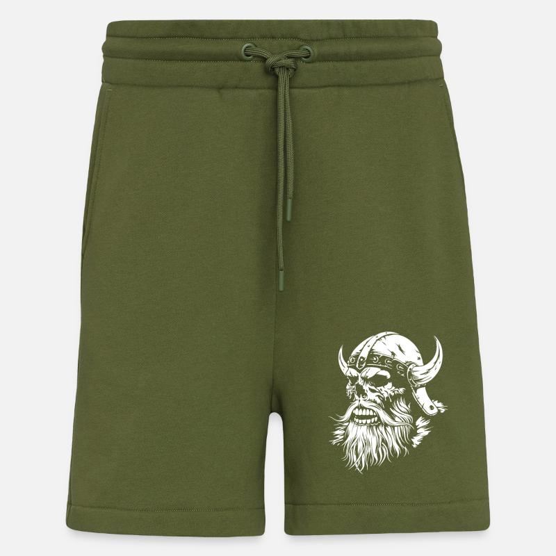 Viking Skull - Shorts - made by SPREAD - MOSS GREEN