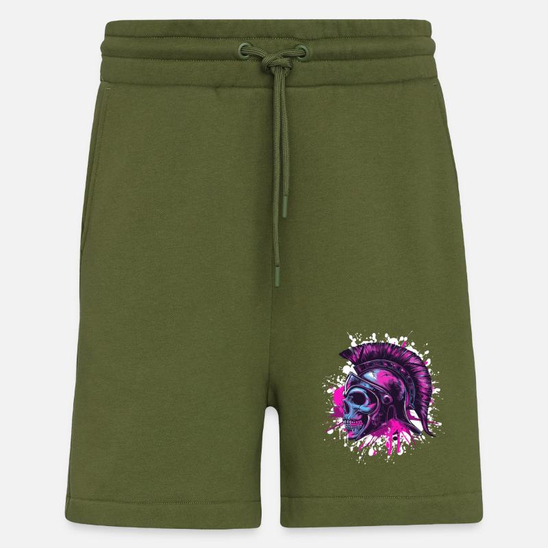 Casque Spartan Skull Spartan - Short bio décontracté fabriqué en UE - MOSS GREEN