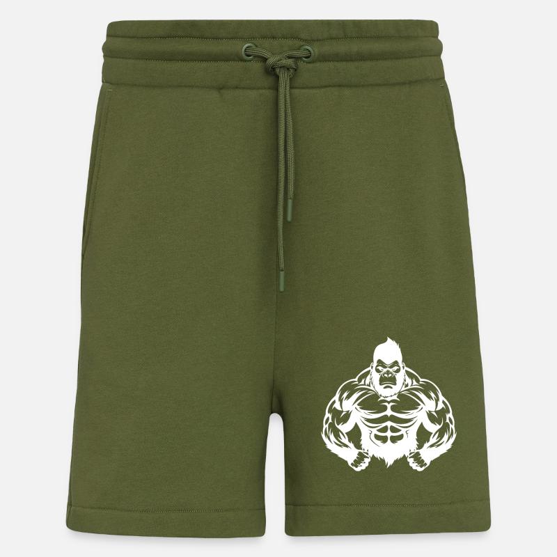 Muscles de gorille - Short bio décontracté fabriqué en UE - MOSS GREEN