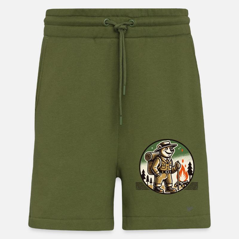 Wanderer- und Camping-Bär - Shorts - made by SPREAD - MOSS GREEN