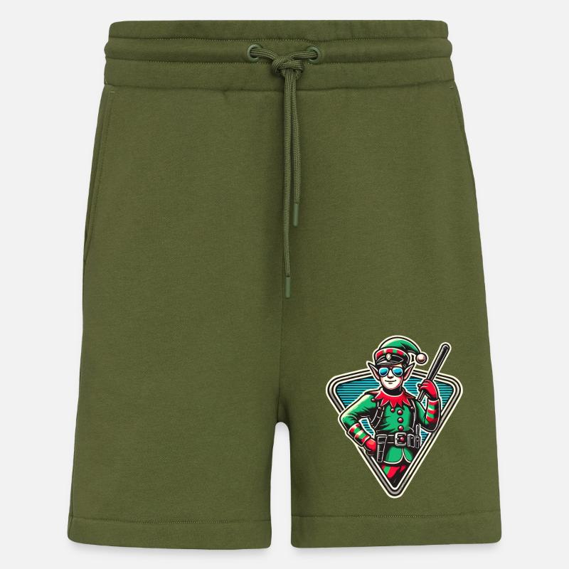 Weihnachtself Mit Sonnenbrille - Shorts - made by SPREAD - MOSS GREEN