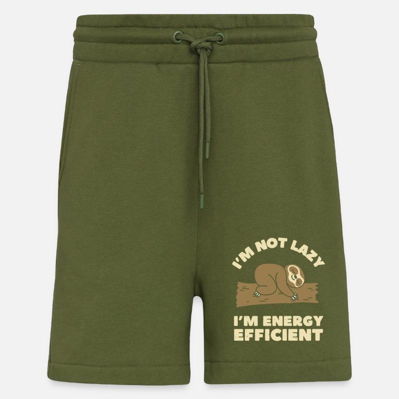 Ich bin energieeffizient - Shorts - made by SPREAD - MOSS GREEN