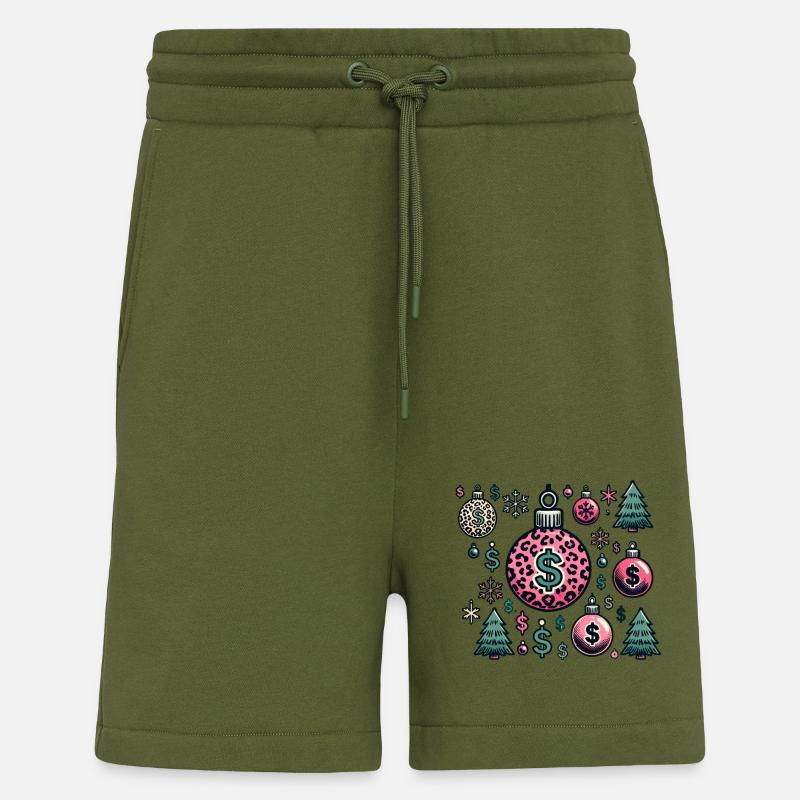 Weihnachtskugeln Dollar Symbole - Shorts - made by SPREAD - MOSS GREEN