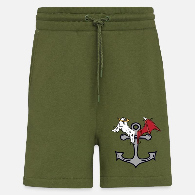 Anker Seefahrt himmlisch teuflisch maritim - Shorts - made by SPREAD - MOSS GREEN
