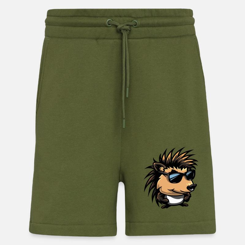 Hedgehog Comic Cool - Shorts - made by SPREAD - MOSS GREEN