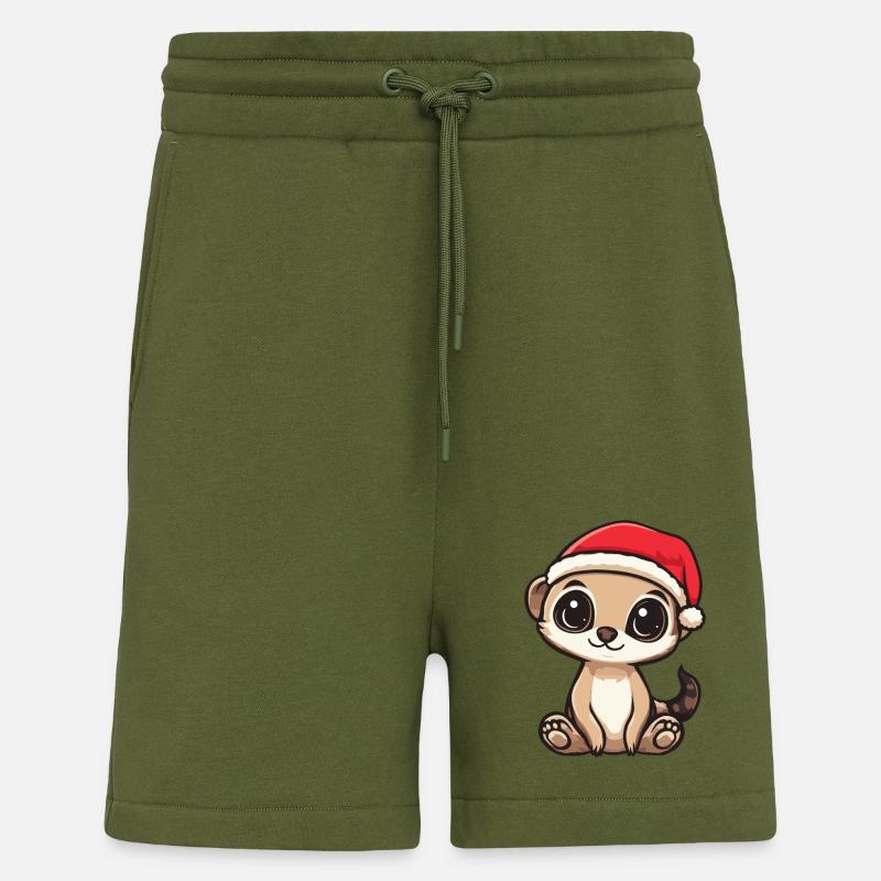 Erdmännchen Weihnachten - Shorts - made by SPREAD - MOSS GREEN