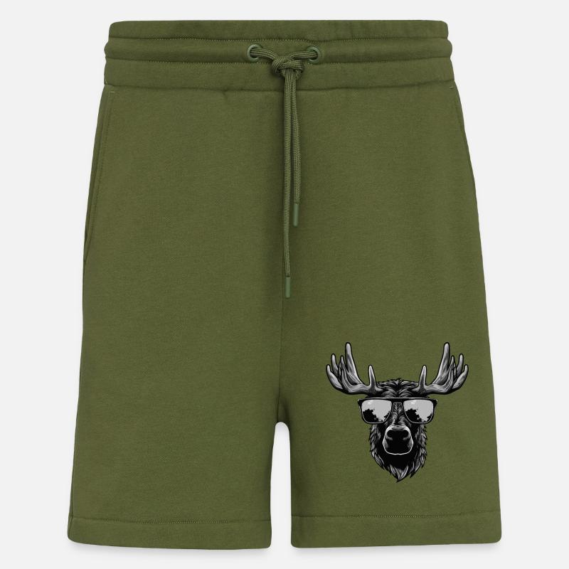 Fête cool hipster d'orignal - Short bio décontracté fabriqué en UE - MOSS GREEN