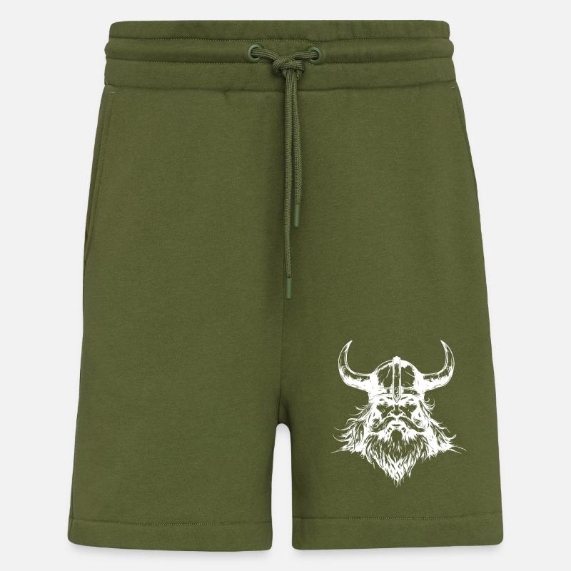 Viking Head - Shorts - made by SPREAD - MOSS GREEN