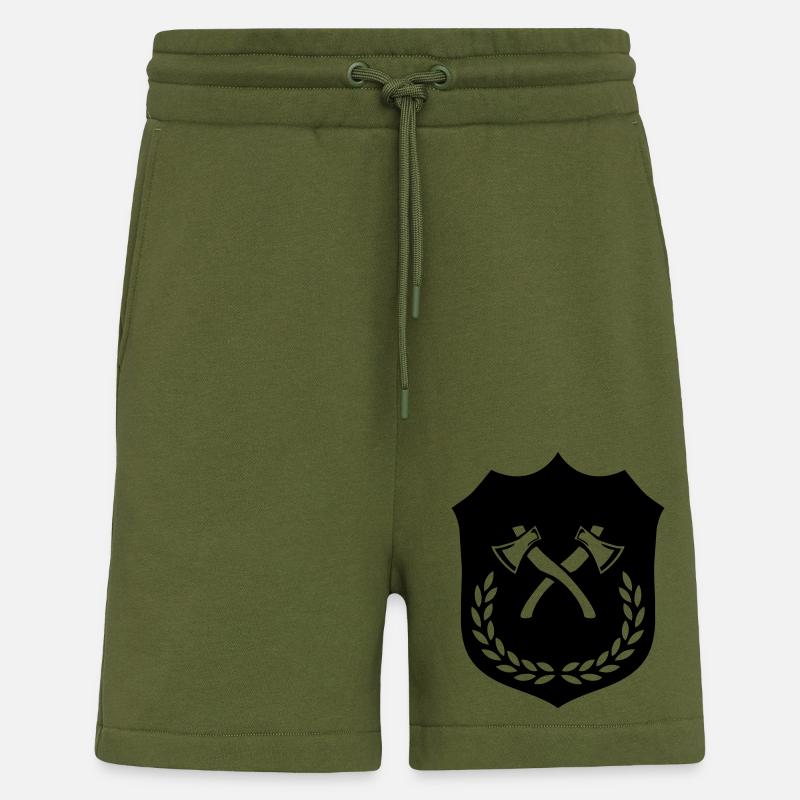 Wappen Axt Äxte - Shorts - made by SPREAD - MOSS GREEN