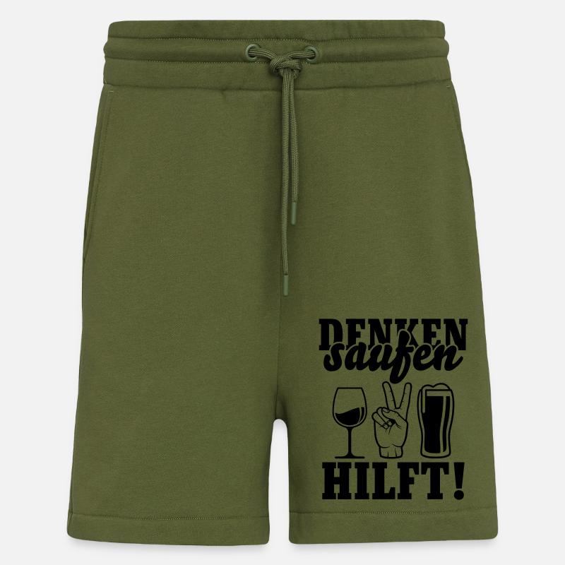 Drinking helps - Shorts - made by SPREAD - MOSS GREEN