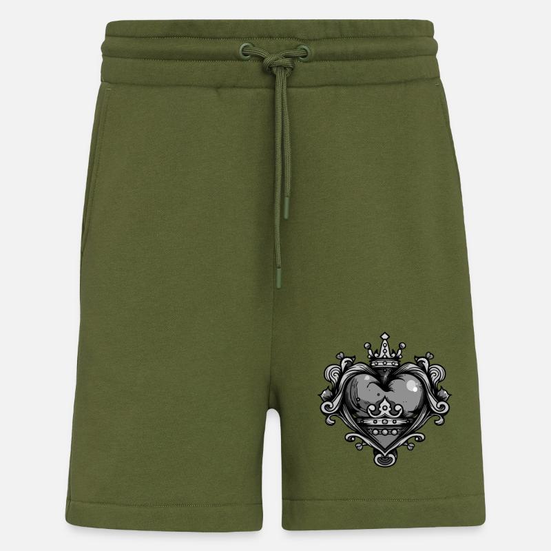 Herz Symbol Krone - Shorts - made by SPREAD - MOSS GREEN