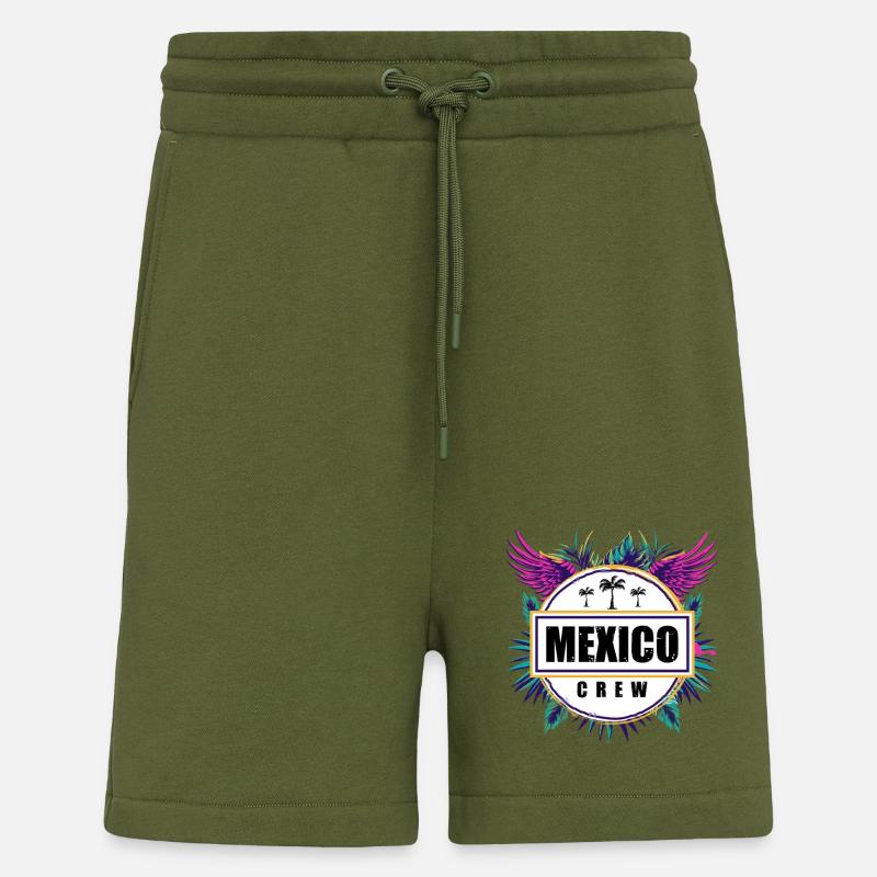 Mexiko Crew Tropisch - Shorts - made by SPREAD - MOSS GREEN
