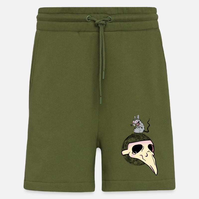 Peste terrestre Planète peste Pollution - Short bio décontracté fabriqué en UE - MOSS GREEN