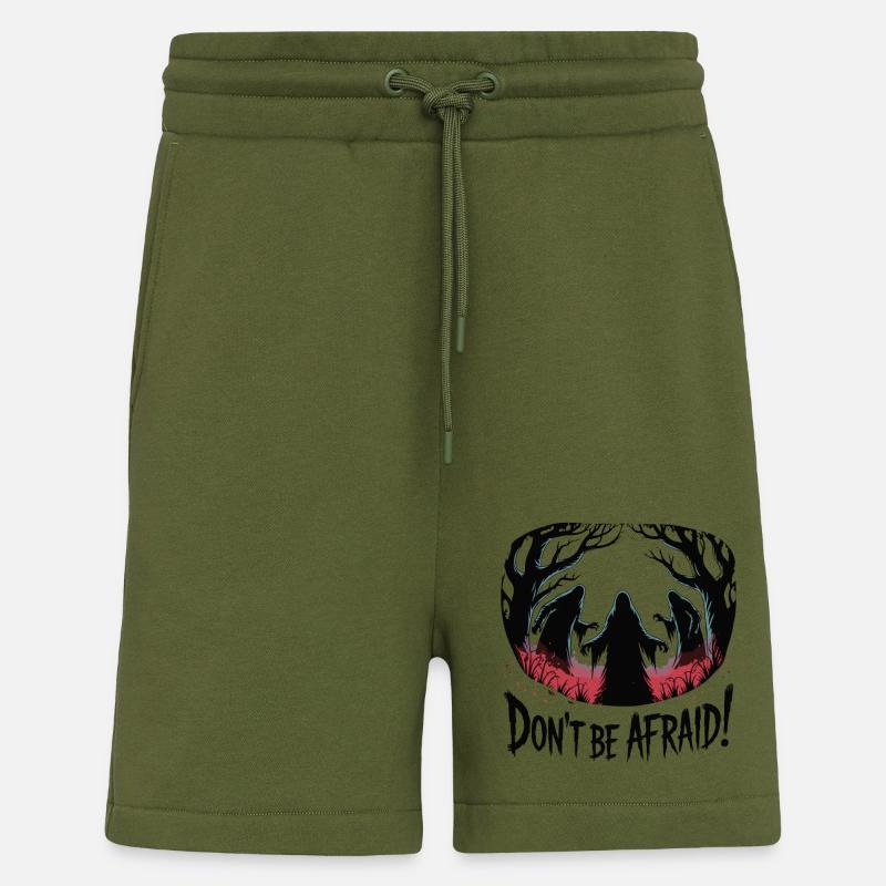 DON'T BE AFRAID - Shorts - made by SPREAD - MOSS GREEN