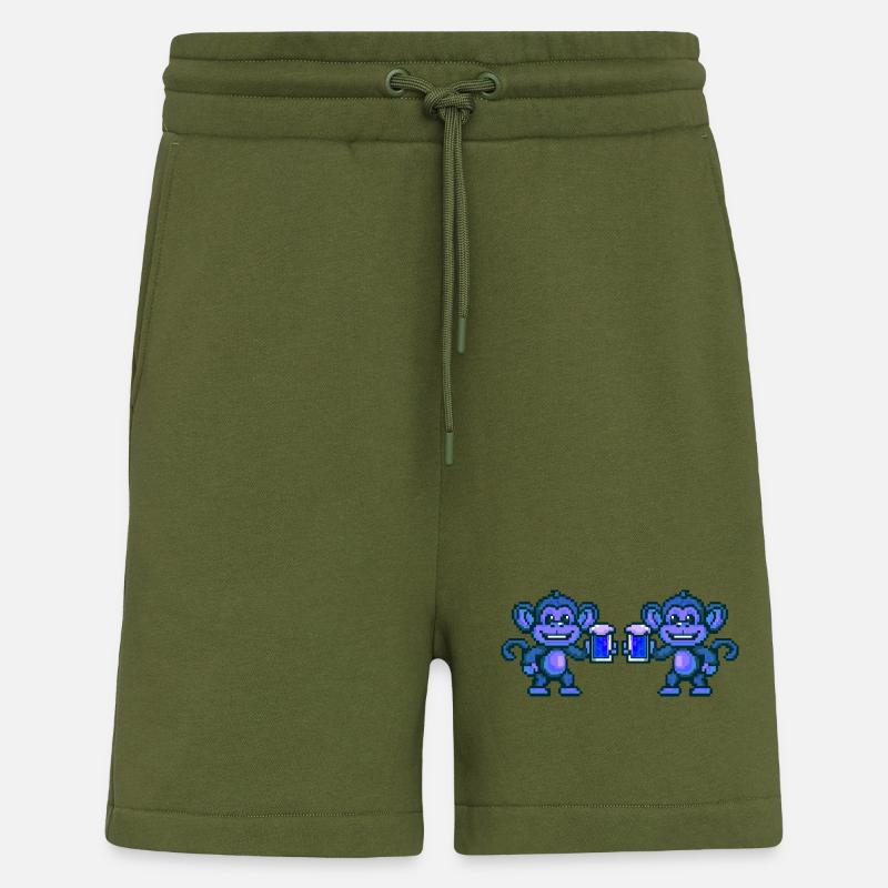 Affe Team Bier Party - Shorts - made by SPREAD - MOSS GREEN