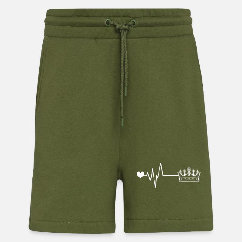 Crown Pulse Heart - Shorts - made by SPREAD - MOSS GREEN