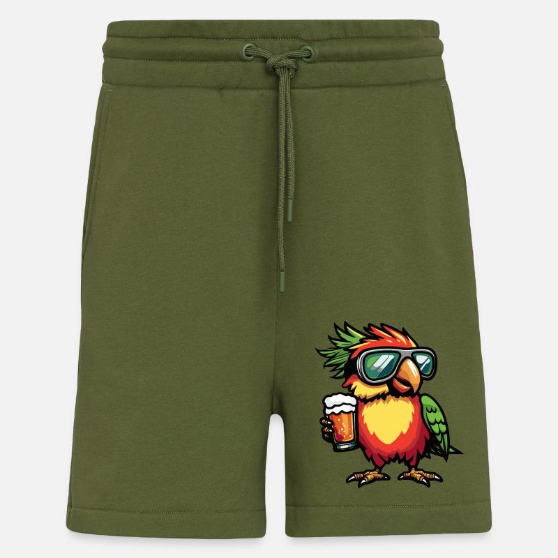 Papagai Après Ski Beer Comic - Shorts - made by SPREAD - MOSS GREEN