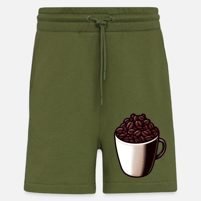 Kaffee Tee - Kaffeetasse - Tee - Shorts - made by SPREAD - MOSS GREEN